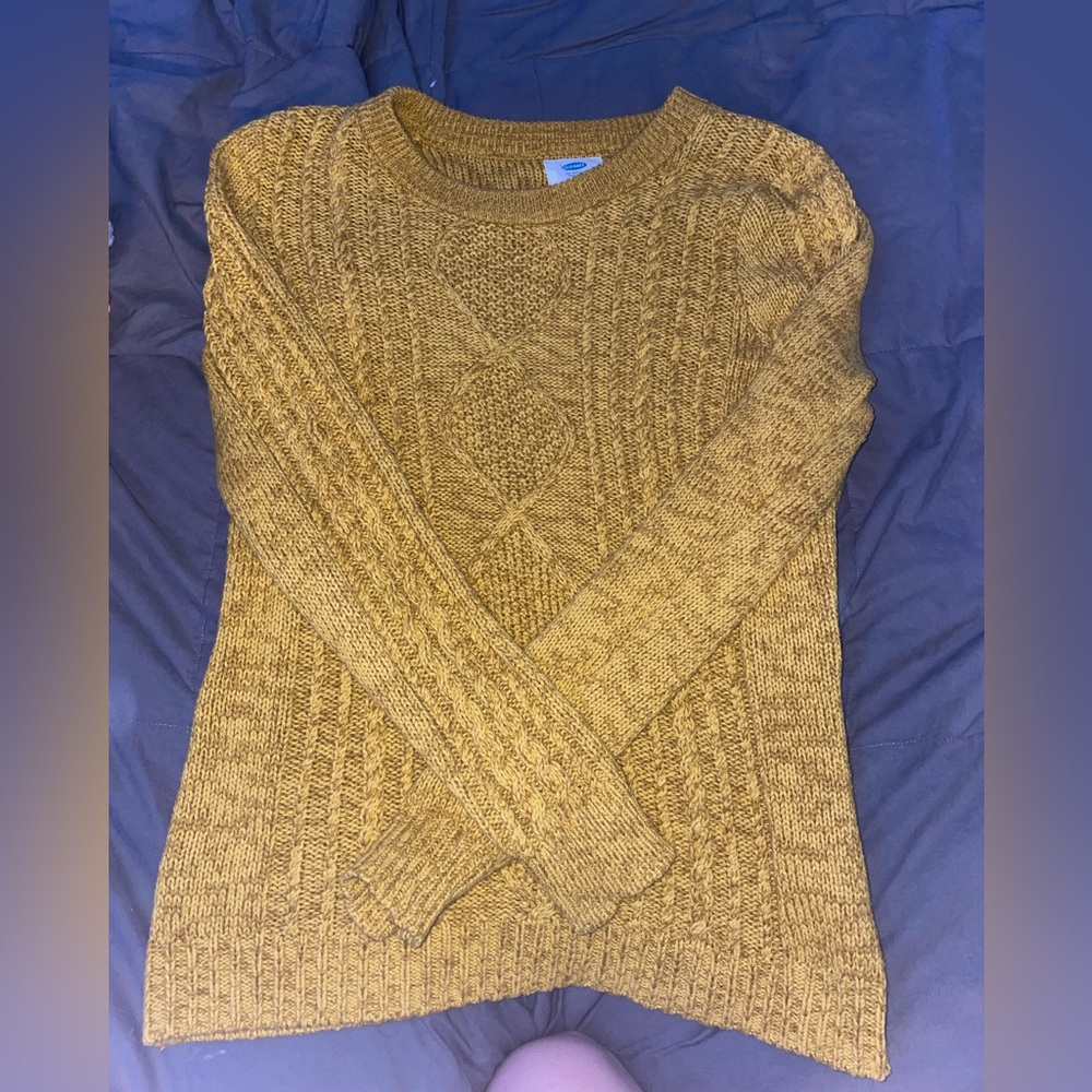 orange/yellow fall sweater